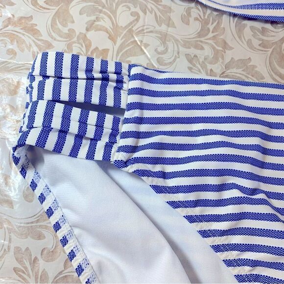 Time and Tru Swimsuit Bikini Blue/White Striped Sz 3X 24W-26W NWT Gorgeous - Picture 6 of 8